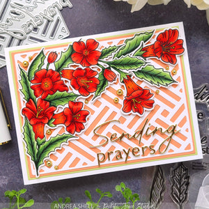 Sending Prayers with the Blooming Trumpet Flowers Stamp