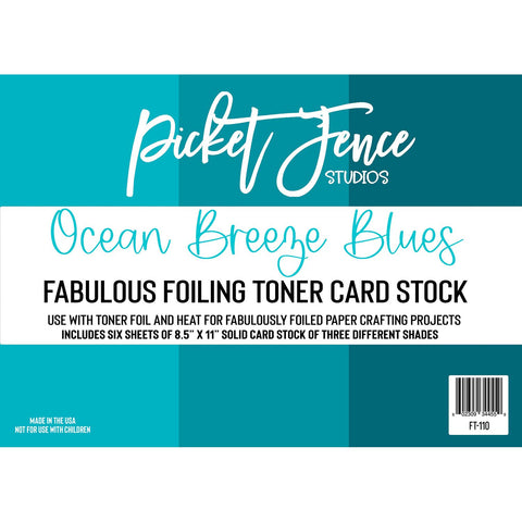 Fabulous Foiling Toner Card Stock - Ocean Breeze Blues