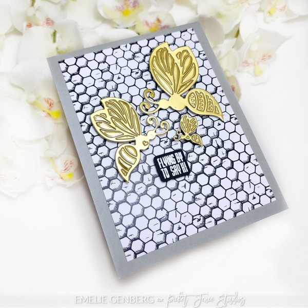 Fabulous Foiling Toner Card Fronts - A World of Bees