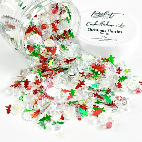 Embellishment Jar- Christmas Flurries