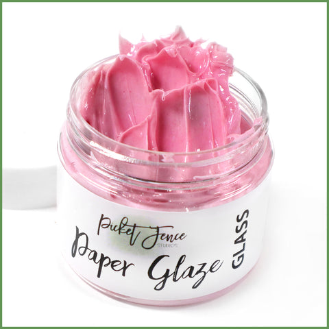 Paper Glaze Glass - Rose Red