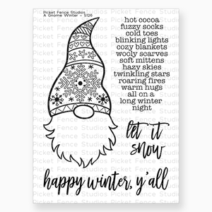 A Gnome Winter Stamp Set - Picket Fence Studios