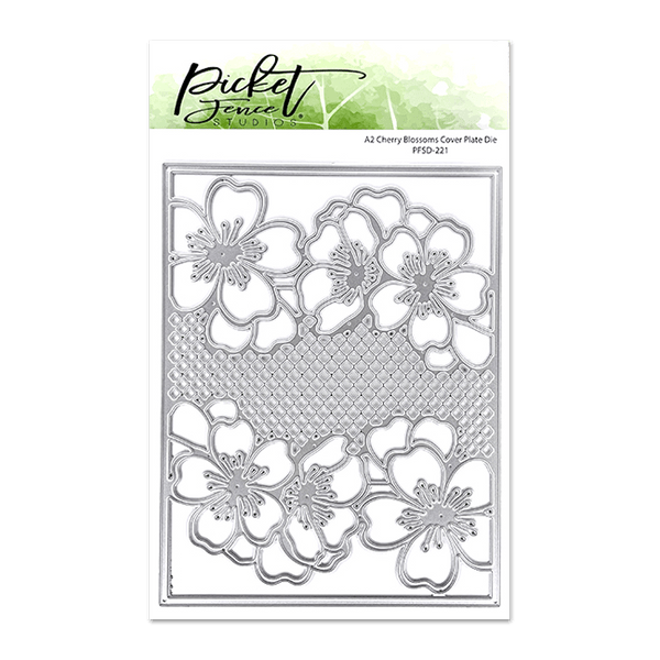 A2 Cherry Blossoms Cover Plate Die - Picket Fence Studios