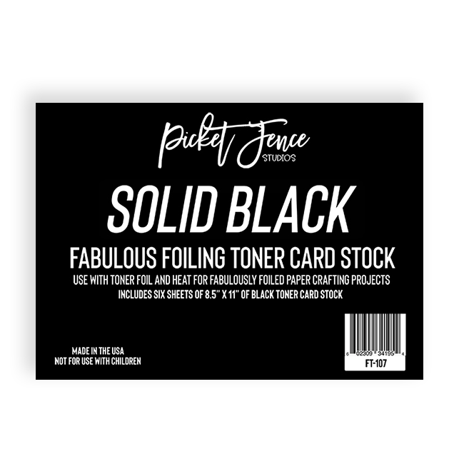 Fabulous Foiling Toner Card Stock - Solid Black - Picket Fence Studios