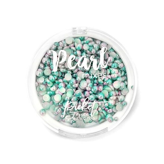 Gradient Flatback Pearls - Aquamarine & Pale Pink – Picket Fence Studios