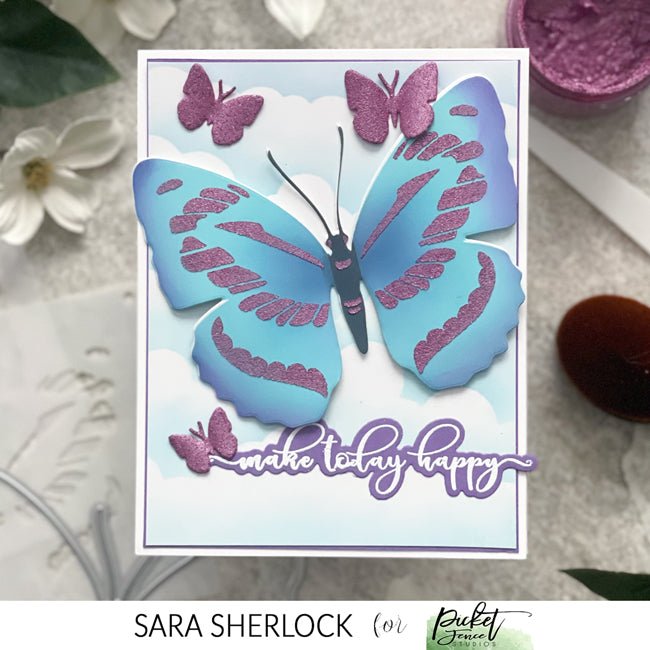 Layered Flit Butterfly Stencil – Picket Fence Studios