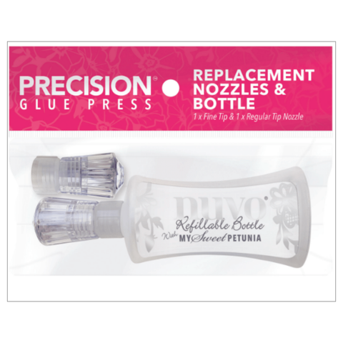 Precision Glue Press Replacement Bottle and Nozzles - Picket Fence Studios