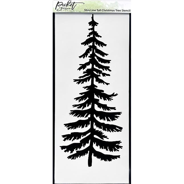 Slim Line Tall Christmas Tree Stencil – Picket Fence Studios