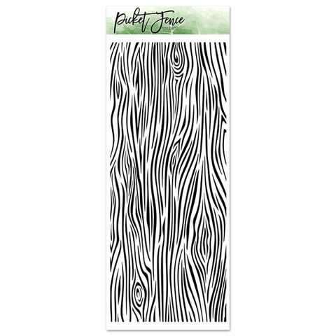 Slim Line Tree Bark Stencil - Picket Fence Studios