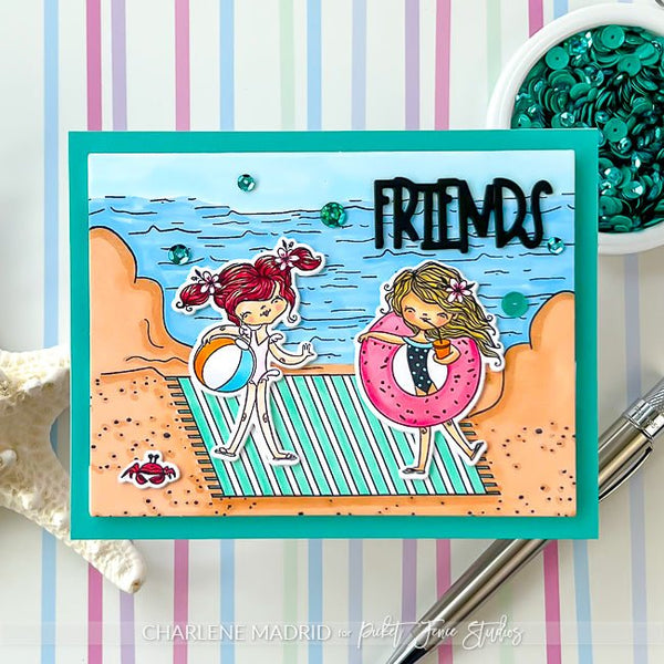 Summer Beach Friends Dear - Picket Fence Studios