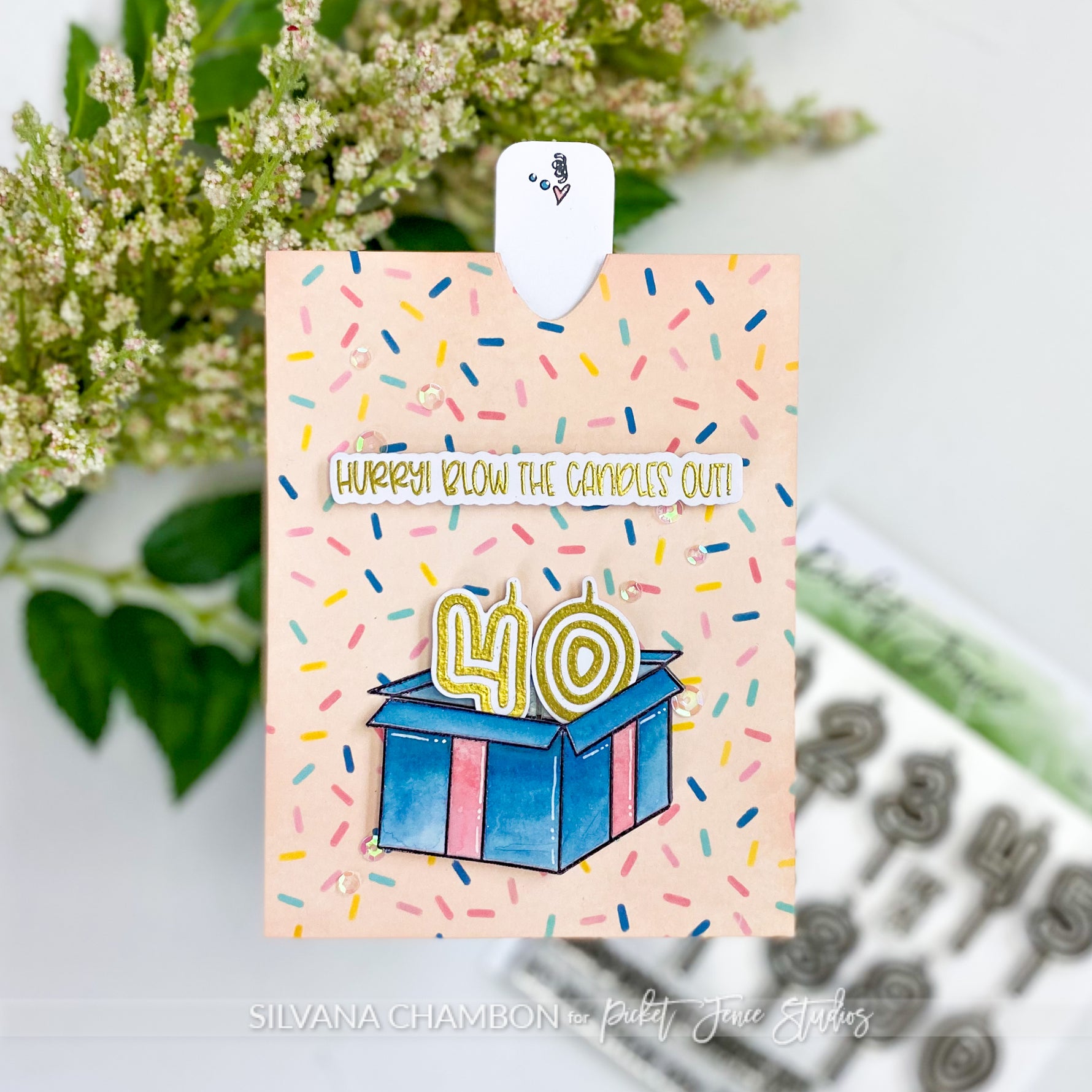 Blow out the candles interactive card