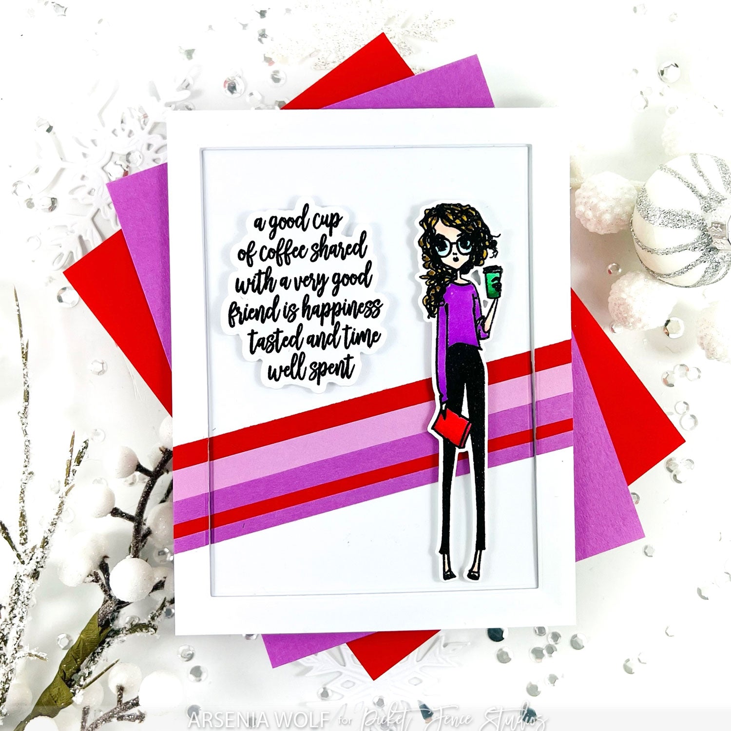 Arsenia's Cardmaking Magic: A Symphony of Delicate Beauty and Vibrant Colors