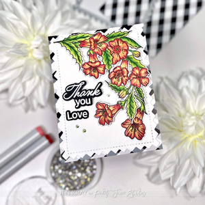 Personalized Thank You Card with Vibrant Floral Design