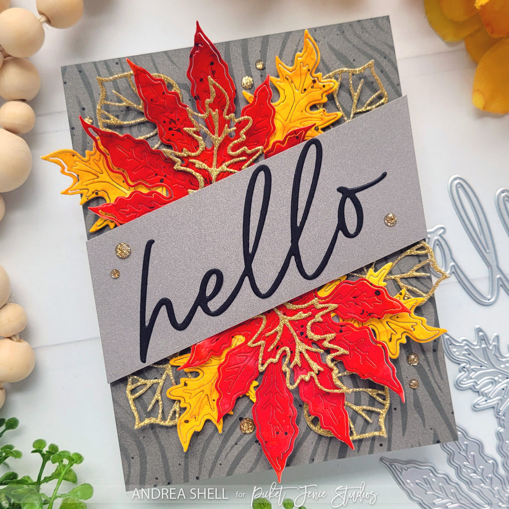 Mixed Media Fall Hello Card