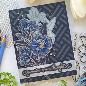 Monochromatic Magnolias: Coloring on Colored Cardstock