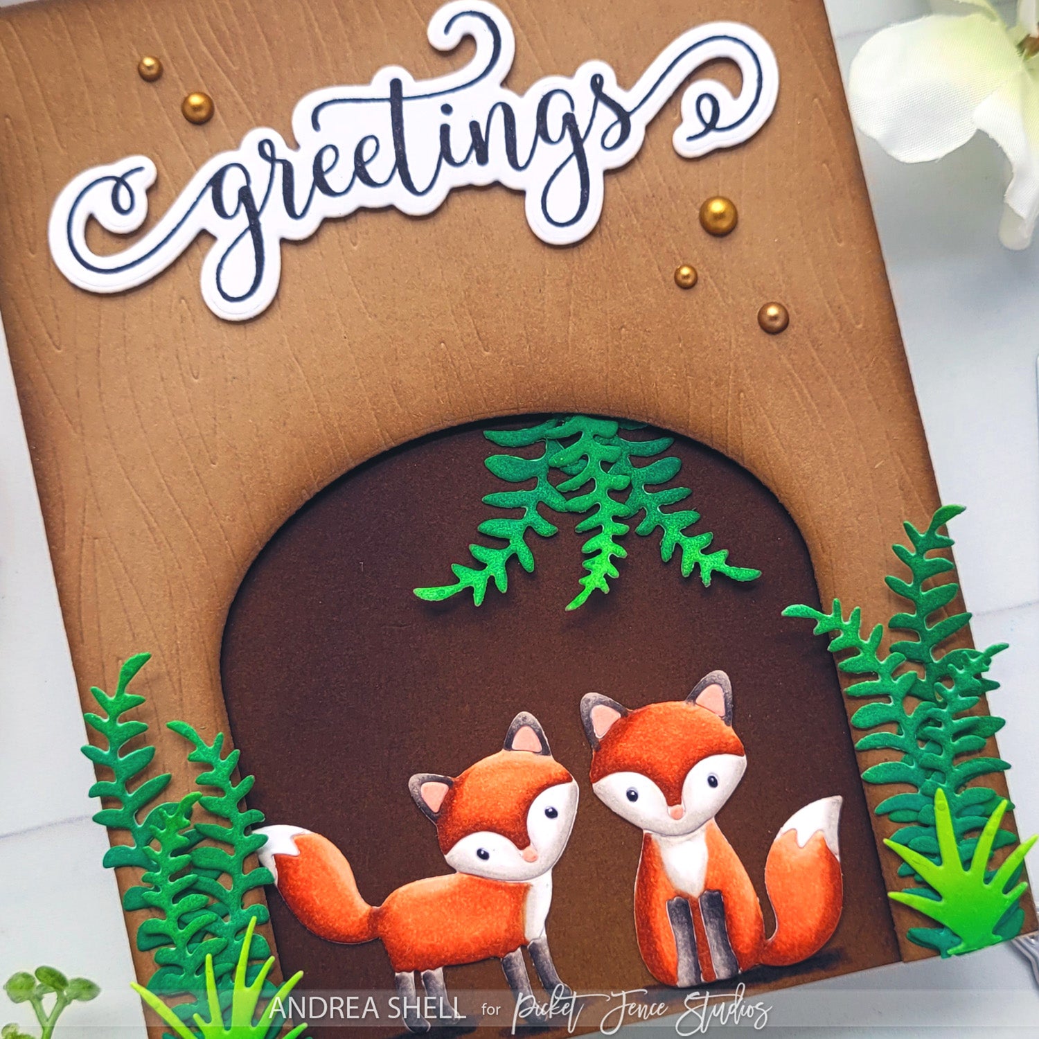 Cute Foxes: Using Diecuts to Create a Scene