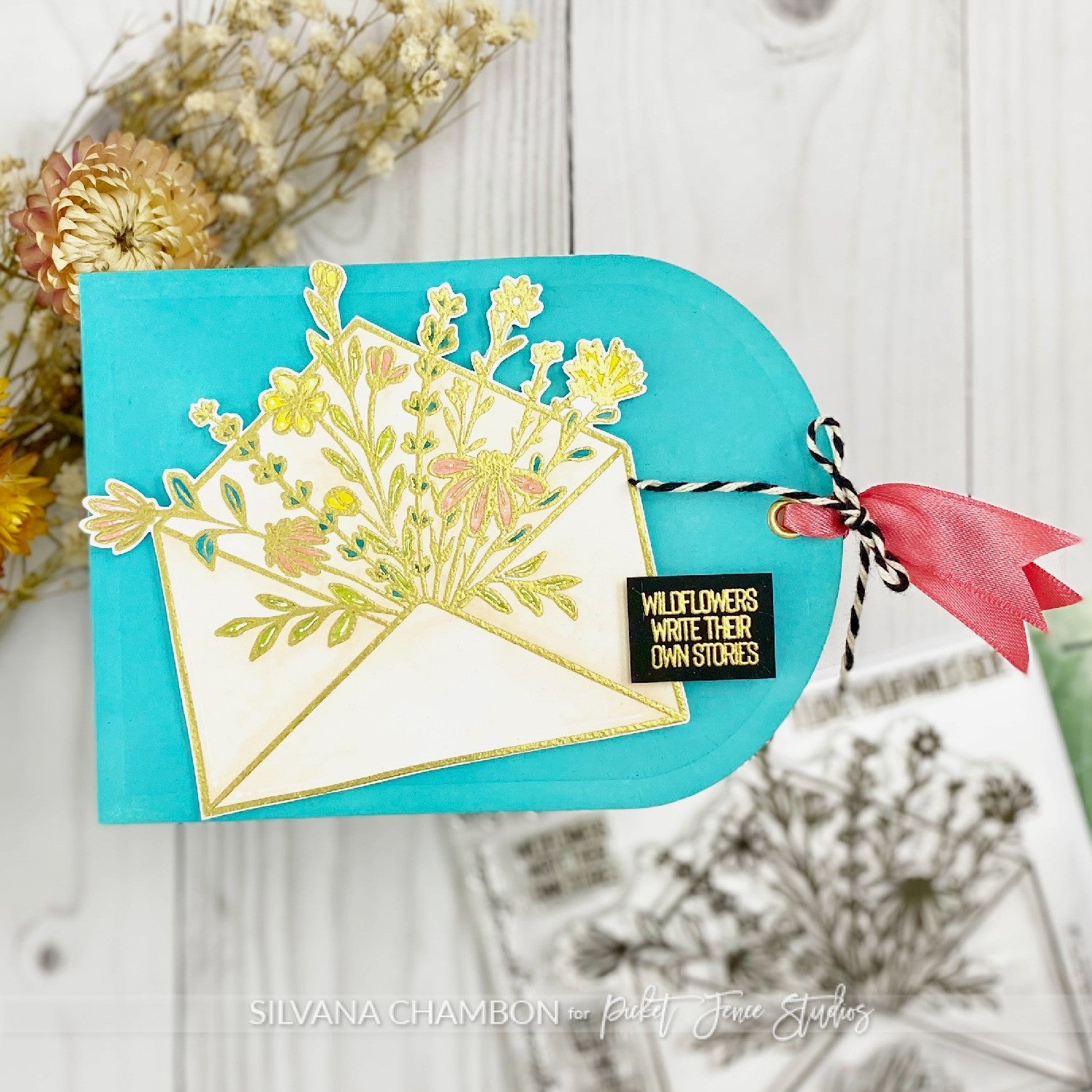 WILDFLOWERS SHAPED CARD
