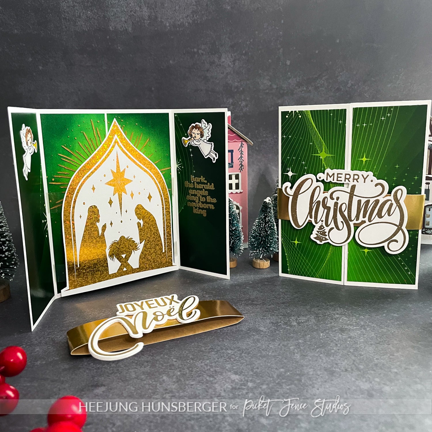 Floating Panel Christmas Card