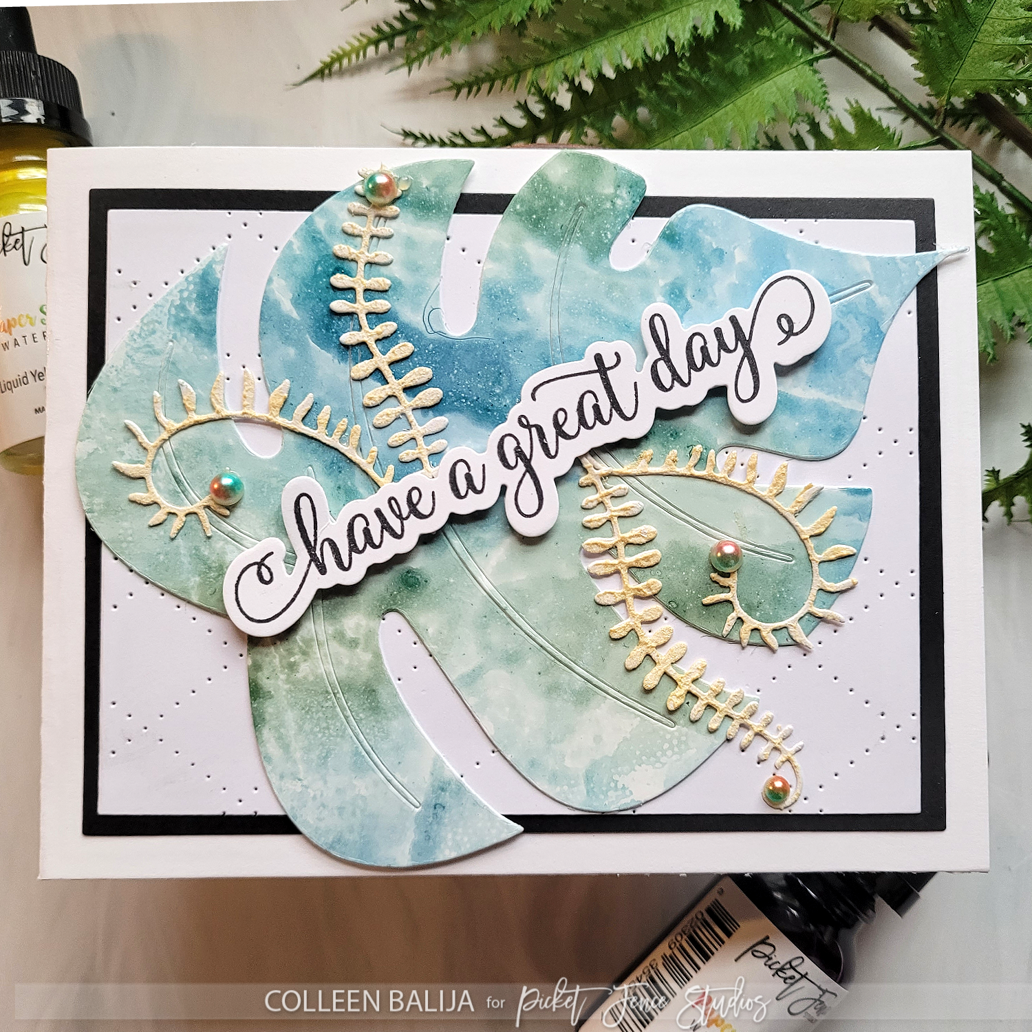 Have a Great Day - Oversized Tropical Leaf Die