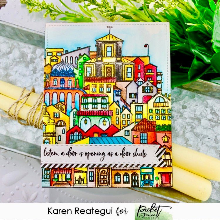 A City In The World Stamp with Karen Reategui - Picket Fence Studios