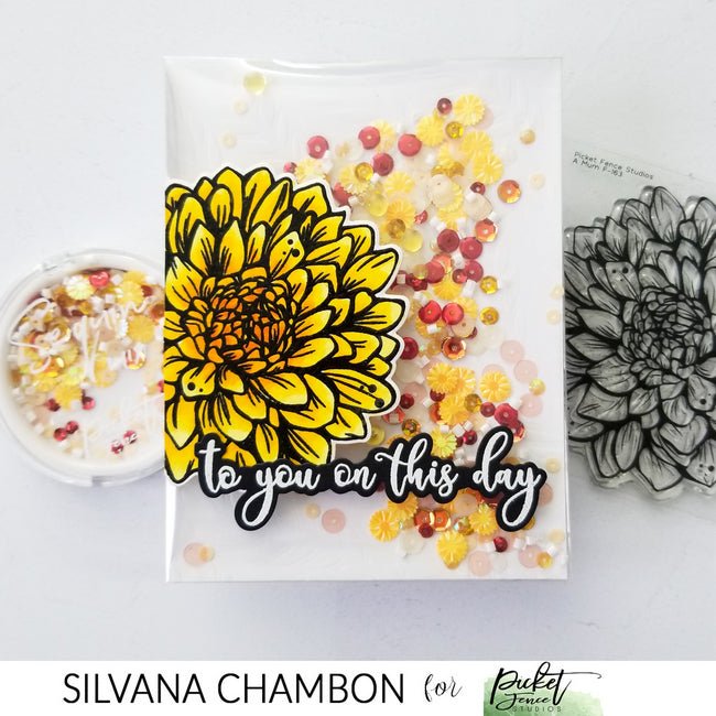 A Mum shaker card - Picket Fence Studios