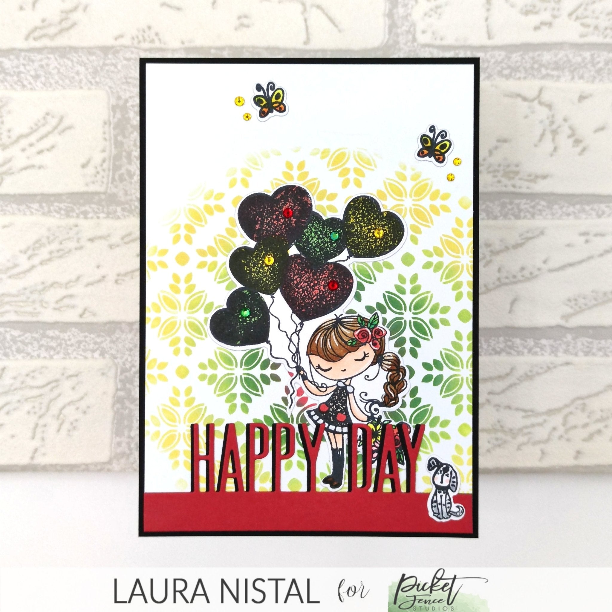 Birthday girl card by Laura - Picket Fence Studios