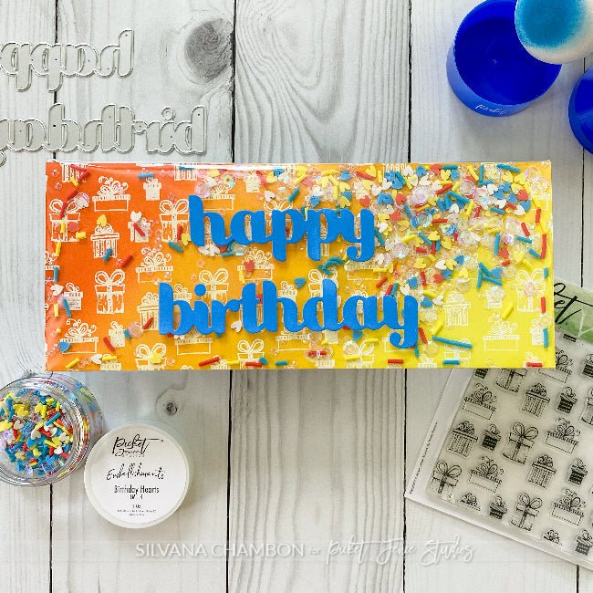 BIRTHDAY SLIMLINE SHAKER - Picket Fence Studios