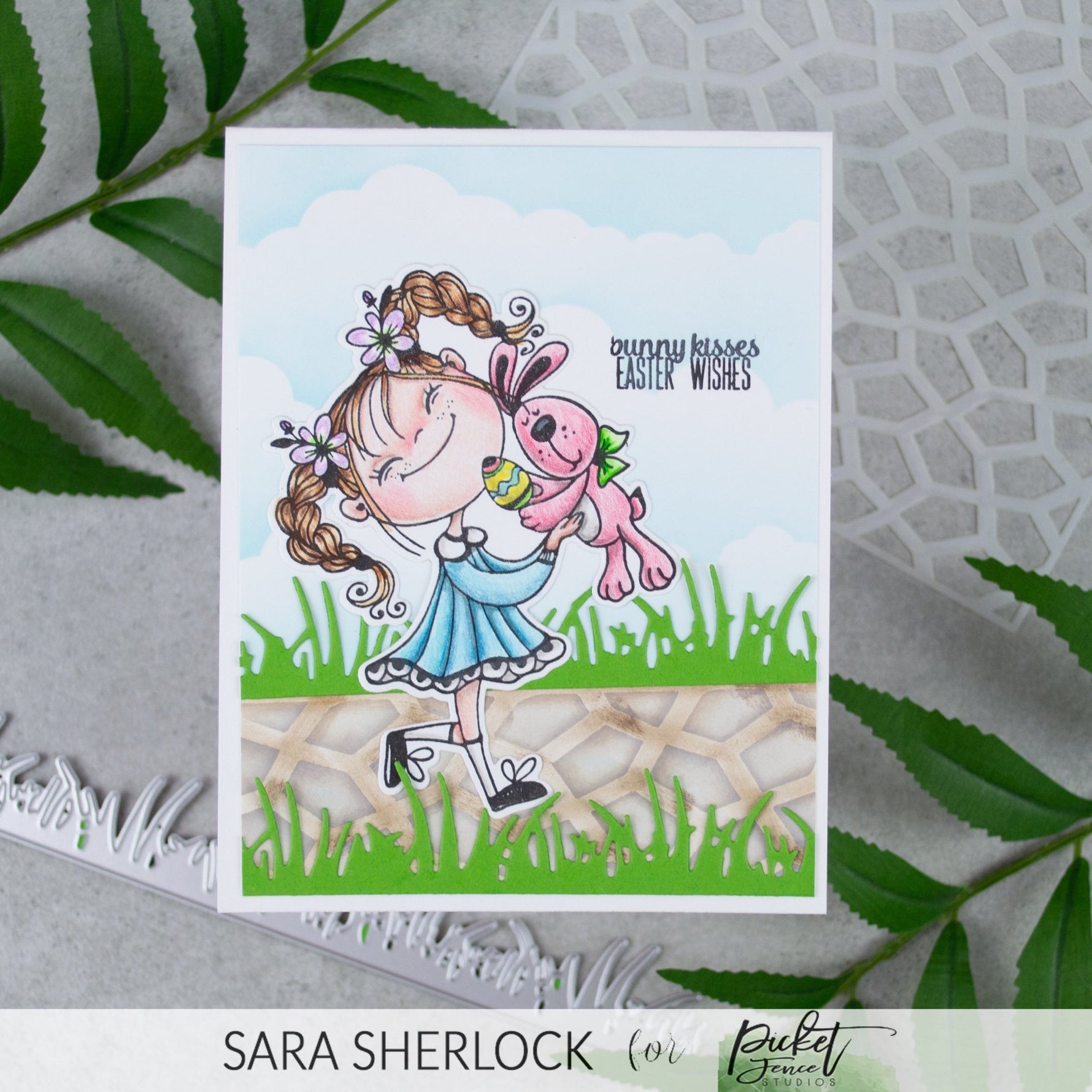 Bunny Kisses, Easter Wishes - Picket Fence Studios