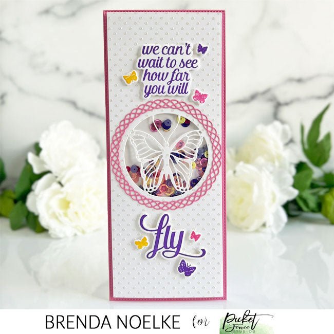 Butterfly Slim Line Shaker - Picket Fence Studios