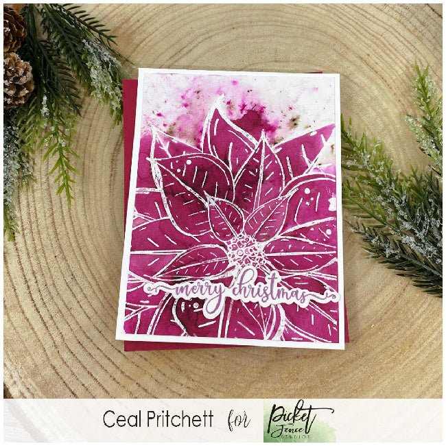 Christmas Poinsettia Star with Ceal - Picket Fence Studios