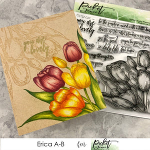 Early Tulip Bouquet Cards Two Ways with Erica