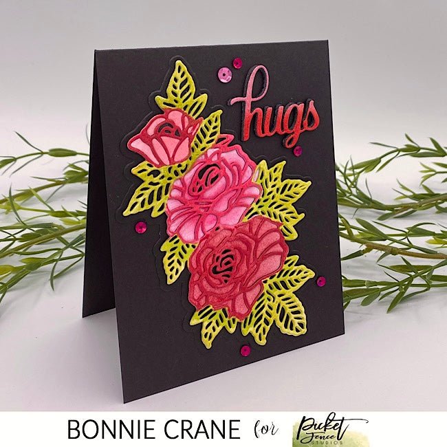 English Roses All Die Cut Card - Picket Fence Studios