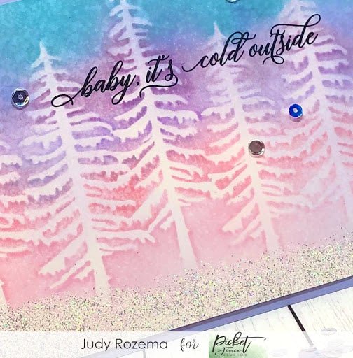 Evergreens Stencil with Judy - Picket Fence Studios