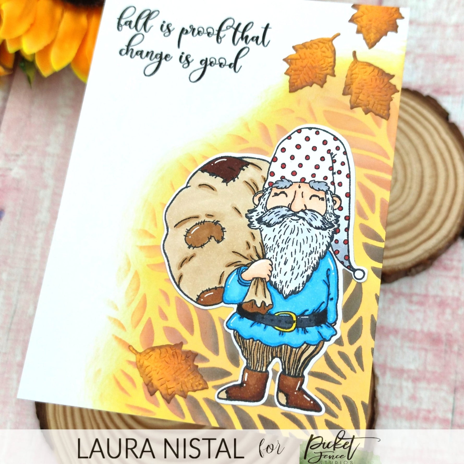 Fall card by Laura - Picket Fence Studios