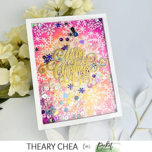 Falling Snowflakes Shaker Card by Theary Chea