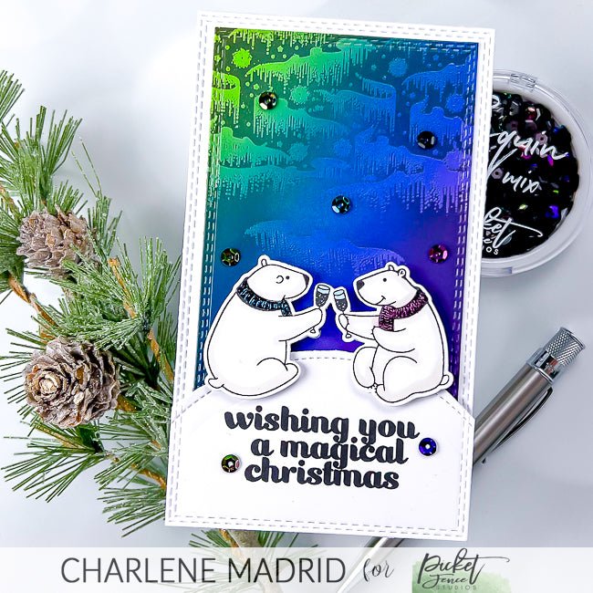 Find Your Northern Lights using Emboss Resist! - Picket Fence Studios
