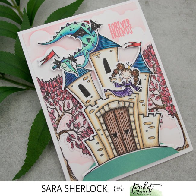 Forever Friends Fairytale Scenic Card - Picket Fence Studios