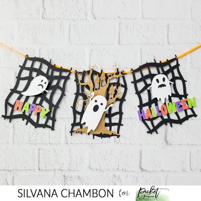 Halloween banner with dies! - Picket Fence Studios