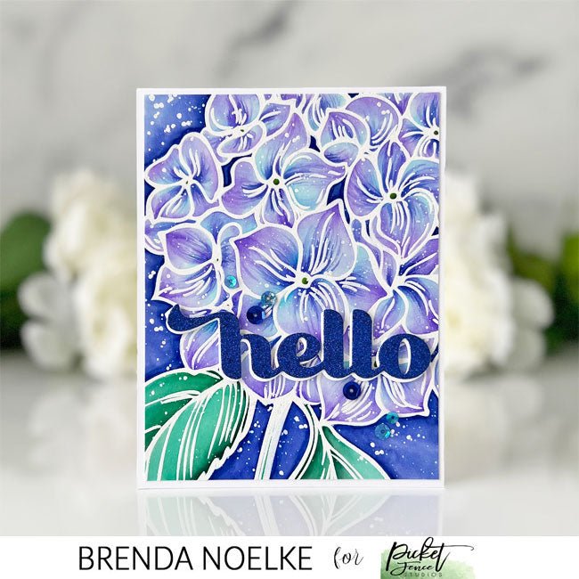 Hello - Mophead Hydrangea - Picket Fence Studios