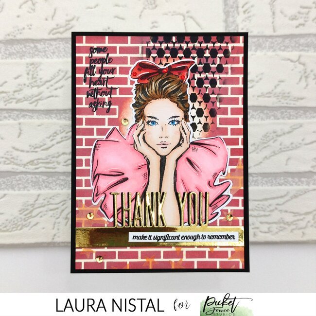 Iconic Beauty Scarlett card - Picket Fence Studios