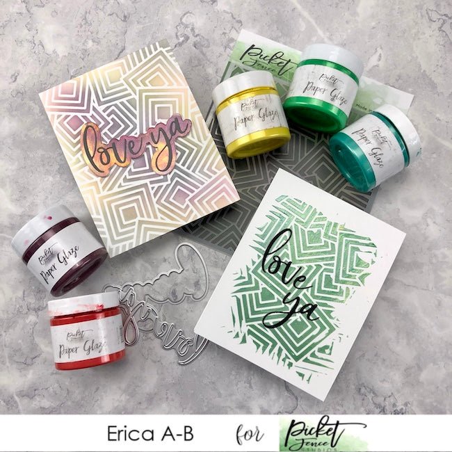 Love Ya, Paper Glazes And Stencils! - Picket Fence Studios