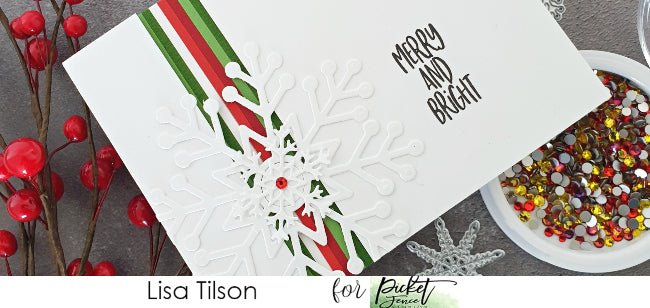 Merry And Bright - A CAS Christmas Card For Mass Production - Picket Fence Studios