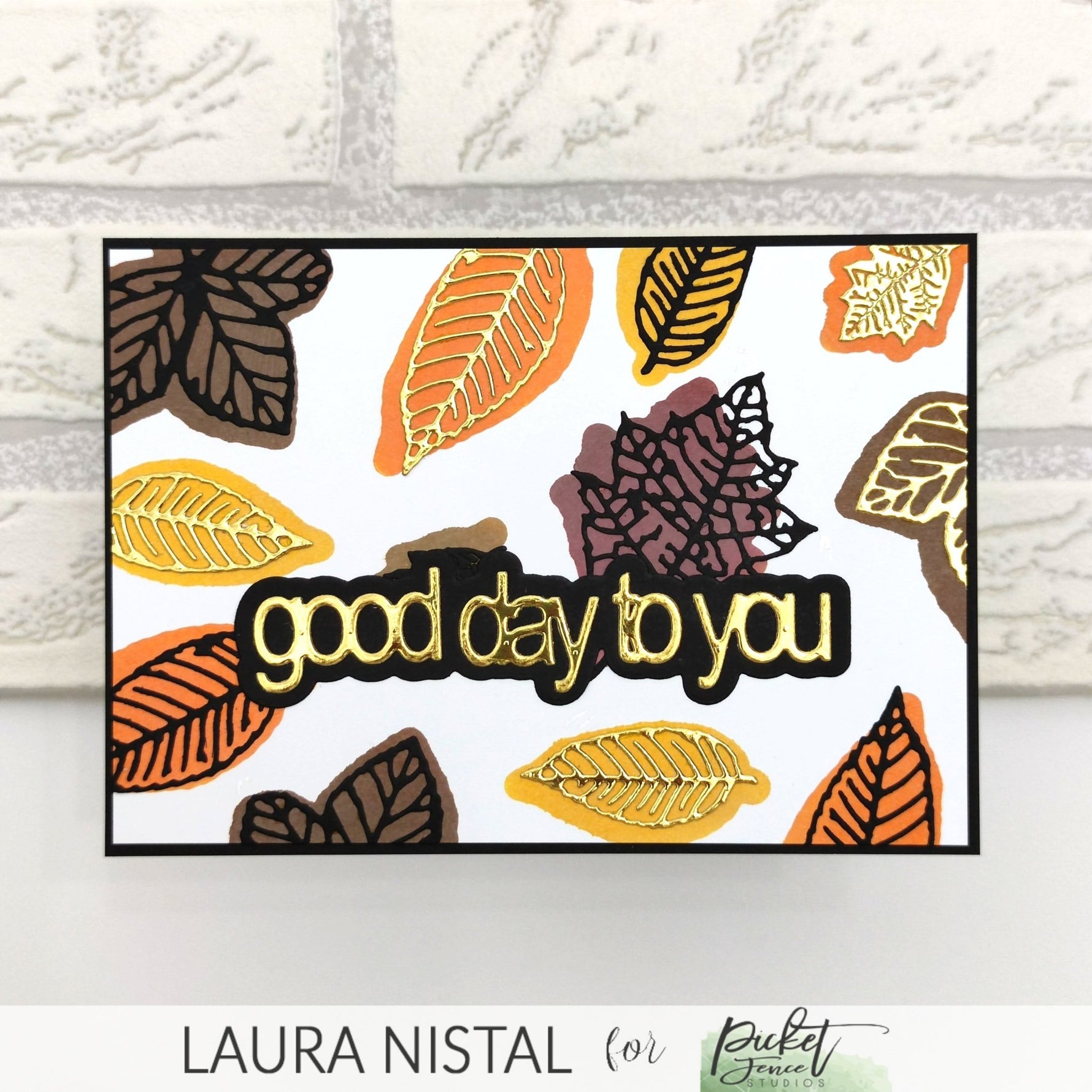 More leaves Card by Laura - Picket Fence Studios