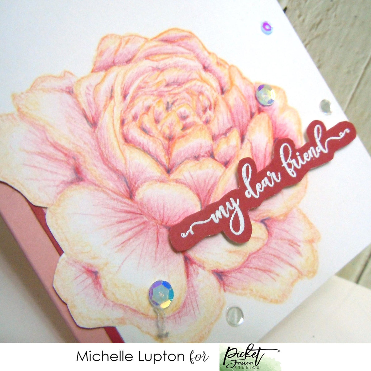 No-line colouring rose from Michelle image pic