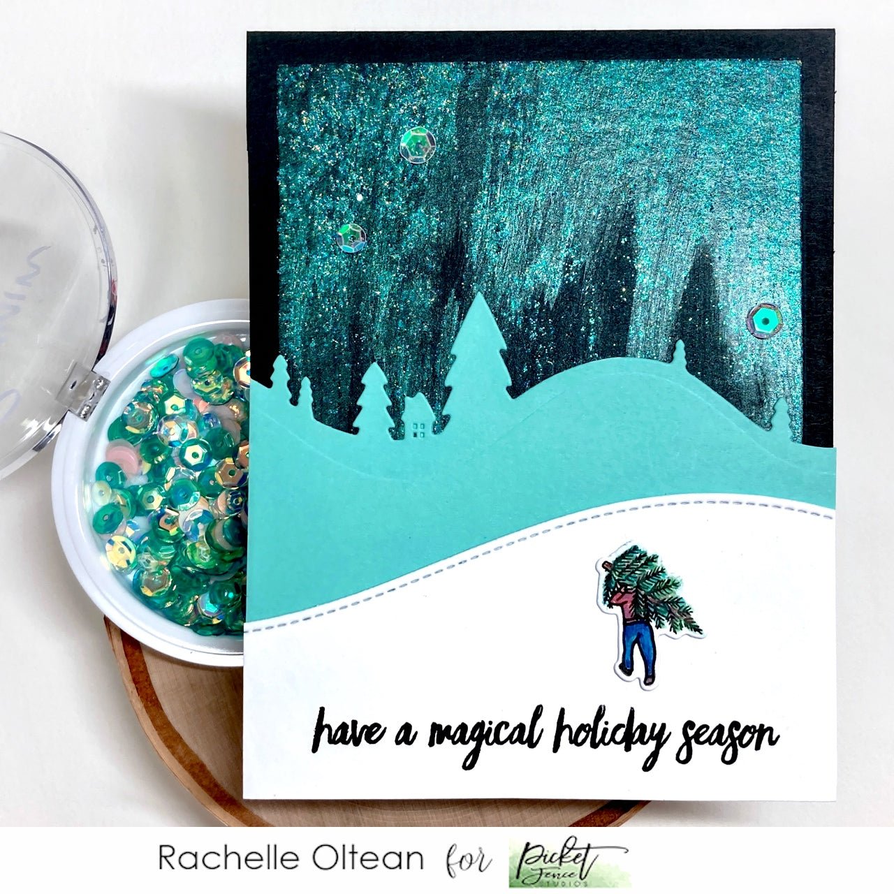 Northern Lights Magic with Paper Glaze Lux - Picket Fence Studios