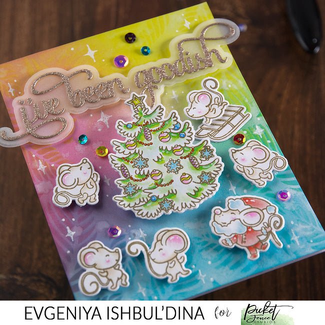 One stamp set, two different styles. Featuring Rockin' around the Christmas Tree stamp set. - Picket Fence Studios