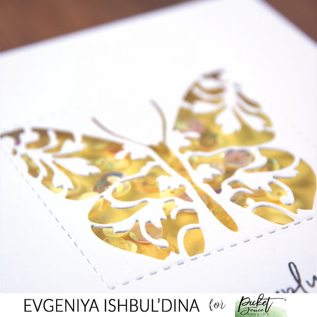 Quick and easy shaker cards using sequin mixes. - Picket Fence Studios