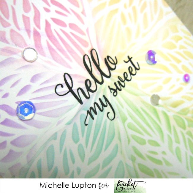 Rainbow leaf card with Michelle Lupton - Picket Fence Studios