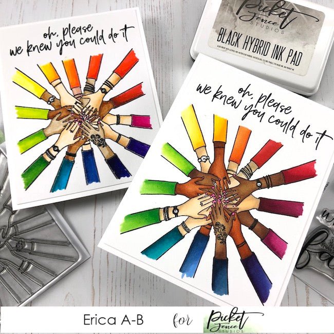 Release Day!! Rainbow BFF My Tribe cards with Erica! - Picket Fence Studios