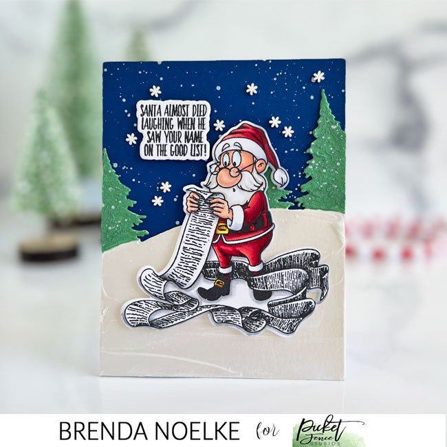 Santa Scene Card - Picket Fence Studios